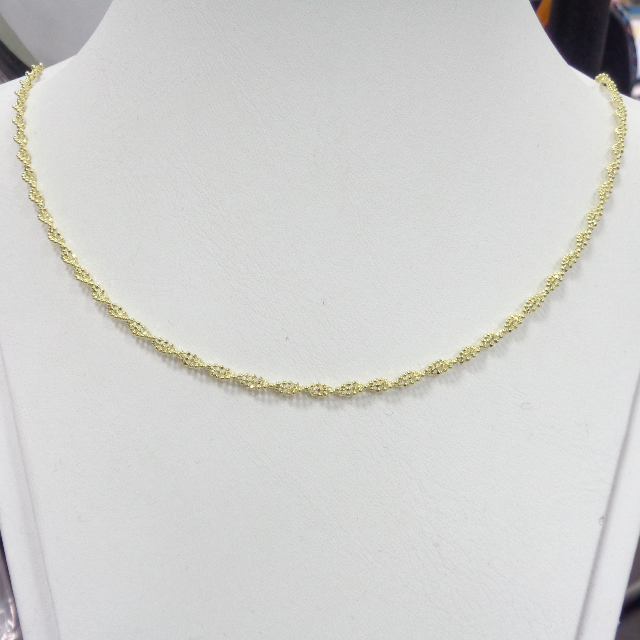 Цепь из желтого золота плетение "Фантазийное"